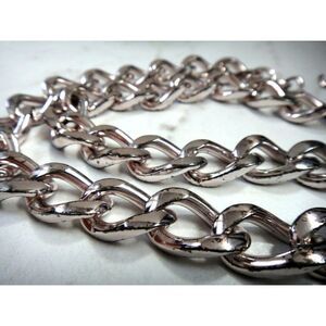 Heavyweight Large Link Silver Tone Necklace Adjustable Classic Style 16" + 1.5"